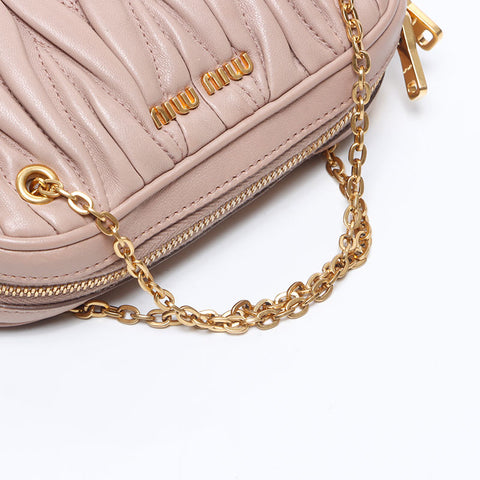 Miu Miu Matelasse mini pouch Handbag beige WS14553
