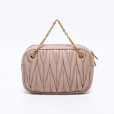 Miu Miu Matelasse mini pouch Handbag beige WS14553