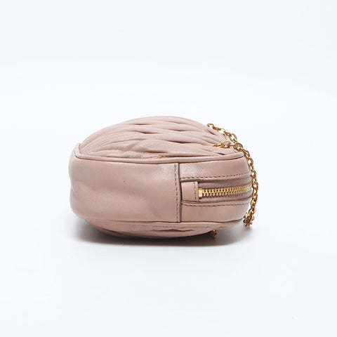 Miu Miu Matelasse mini pochette Sac à main beige WS14553