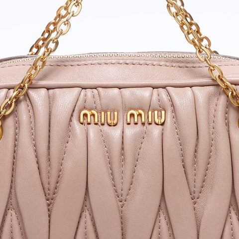 Miu Miu Matelasse mini pochette Sac à main beige WS14553