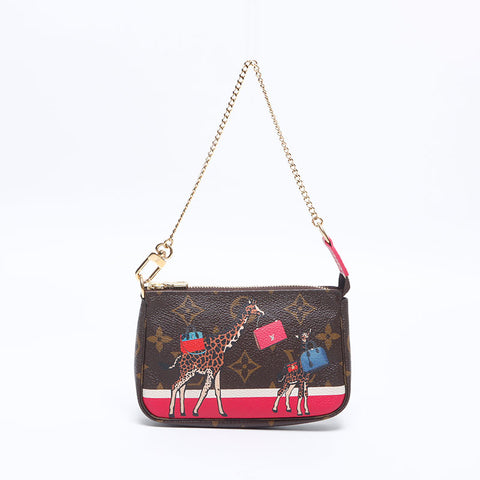 LOUIS VUITTON 2007 Monogram Accessories Giraffe Handbag Brown WS14555