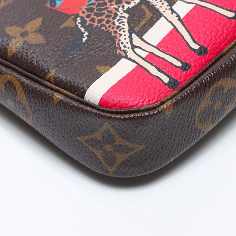 LOUIS VUITTON 2007 Monogram Accessories Giraffe Handbag Brown WS14555