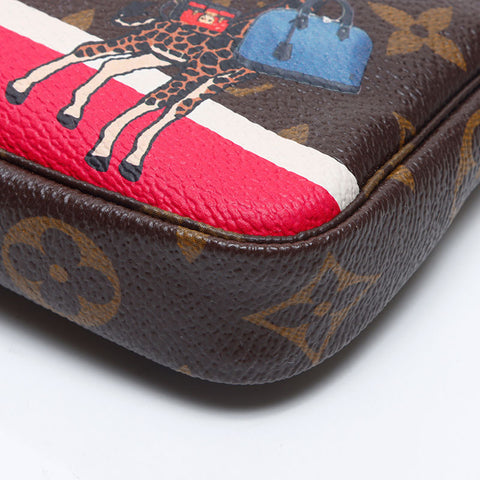 LOUIS VUITTON 2007 Monogram Accessories Giraffe Handbag Brown WS14555