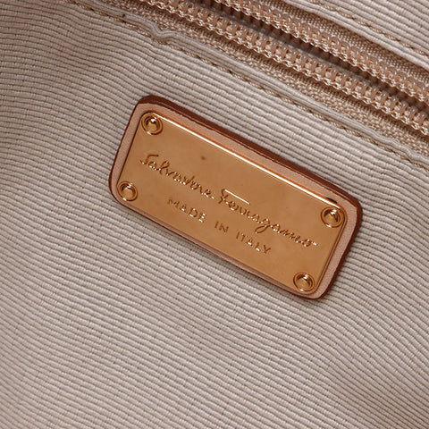 Salvatore Ferragamo Braided leather Handbag beige WS14557