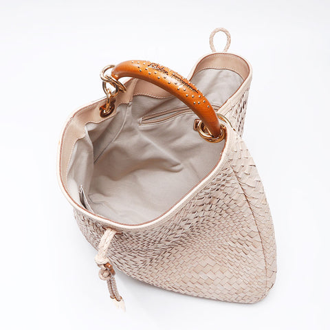 Salvatore Ferragamo Braided leather Handbag beige WS14557