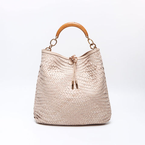 Salvatore Ferragamo Braided leather Handbag beige WS14557