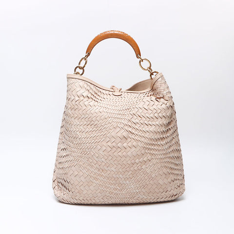 Salvatore Ferragamo Braided leather Handbag beige WS14557