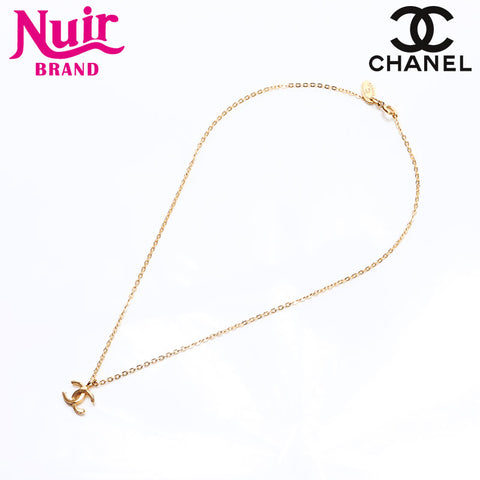 CHANEL 1980-1990 Mini COCO Mark Necklace gold WS14558