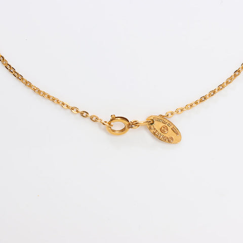 CHANEL 1980-1990 Mini COCO Mark Necklace gold WS14558