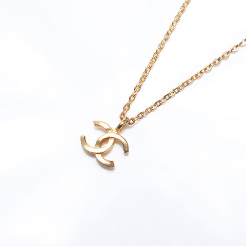 CHANEL 1980-1990 Mini COCO Mark Necklace gold WS14558