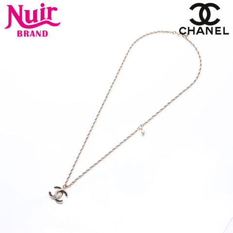 CHANEL B18P COCO Mark Pearl 2018 Necklace Silver WS14559