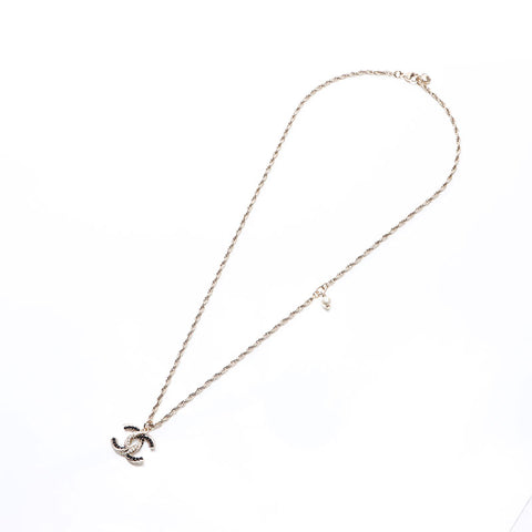 CHANEL B18P COCO Mark Pearl 2018 Necklace Silver WS14559