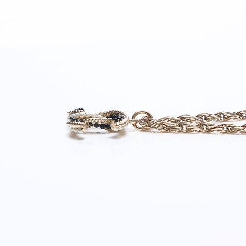 CHANEL B18P COCO Mark Pearl 2018 Necklace Silver WS14559