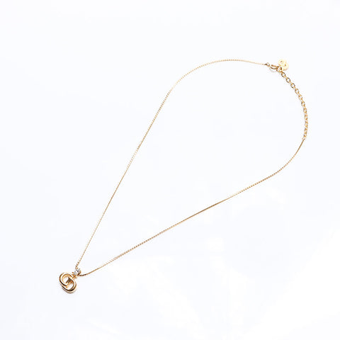Christian Dior CD logo Necklace gold WS14562