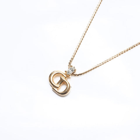 Christian Dior CD logo Necklace gold WS14562