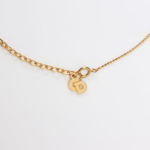 Christian Dior CD logo Necklace gold WS14562