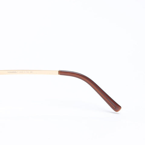 シャネル CHANEL ミニココマーク リムレス サングラス ブラウン WS14566