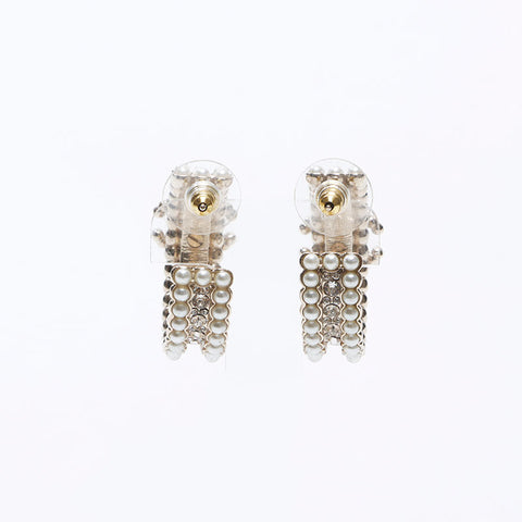 CHANEL B21K COCO Mark Hoop 2021 Pierce Silver WS14568