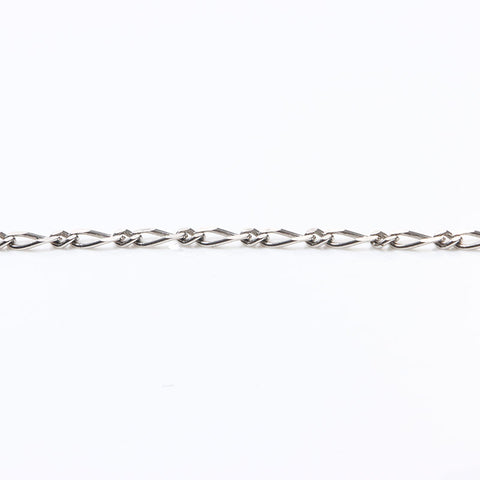 CHANEL 2006 06A COCO Mark Clover Necklace Silver WS14569