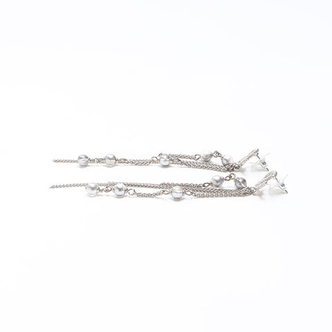 CHANEL 2016 A18A COCO Mark Chain Pierce Silver WS14570