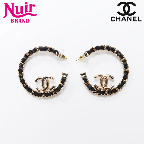 CHANEL 2022 B22P Hoop COCO Mark Pierce gold WS14572