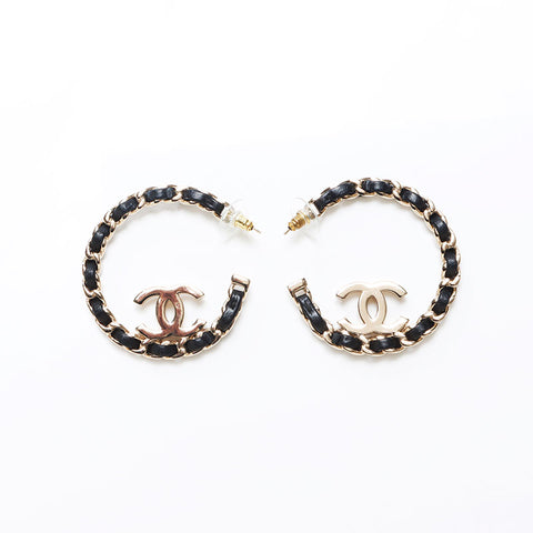 CHANEL 2022 B22P Hoop COCO Mark Pierce gold WS14572