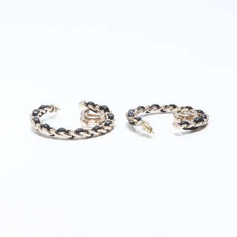 CHANEL 2022 B22P Hoop COCO Mark Pierce gold WS14572