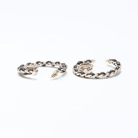 CHANEL 2022 B22P Hoop COCO Mark Pierce gold WS14572
