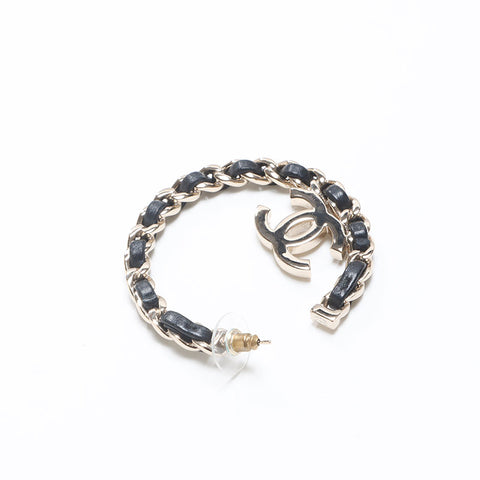 CHANEL 2022 B22P Hoop COCO Mark Pierce gold WS14572