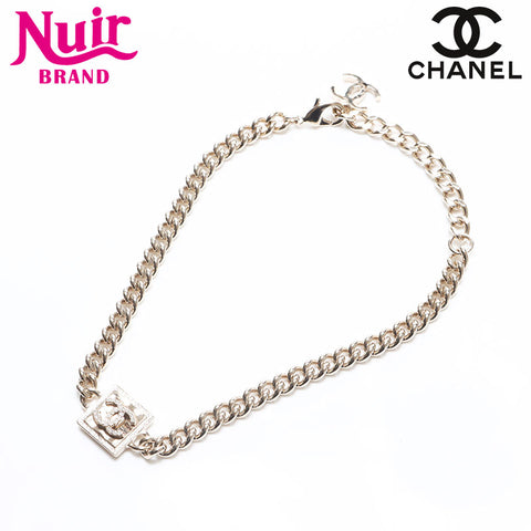CHANEL 2023 B23P Choker COCO Mark Cube Necklace gold WS14573
