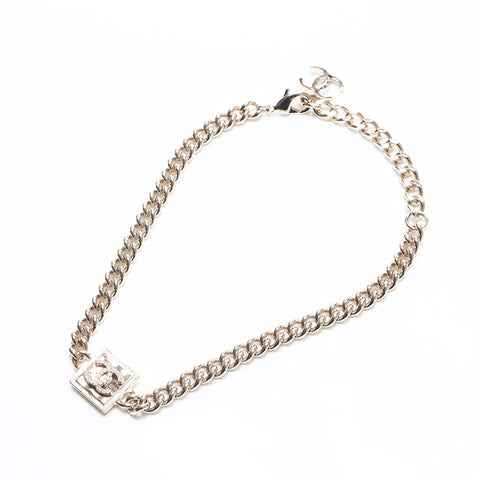 CHANEL 2023 B23P Choker COCO Mark Cube Necklace gold WS14573
