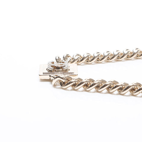 CHANEL 2023 B23P Choker COCO Mark Cube Necklace gold WS14573
