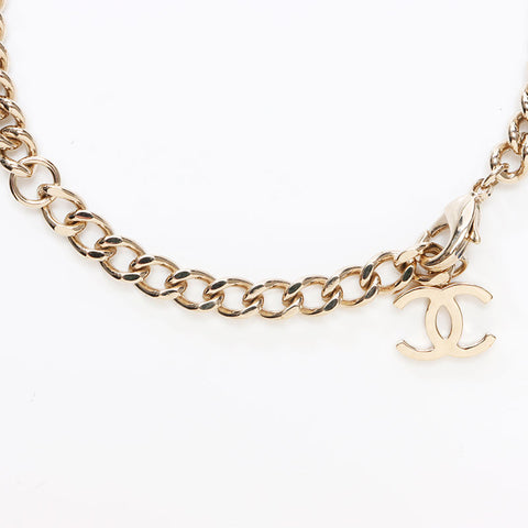 CHANEL 2023 B23P Choker COCO Mark Cube Necklace gold WS14573