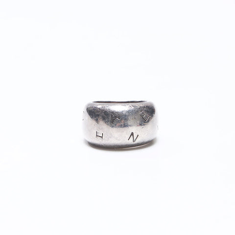 CHANEL Size 11 SIZE 51 Logo motif Ring Silver WS14574
