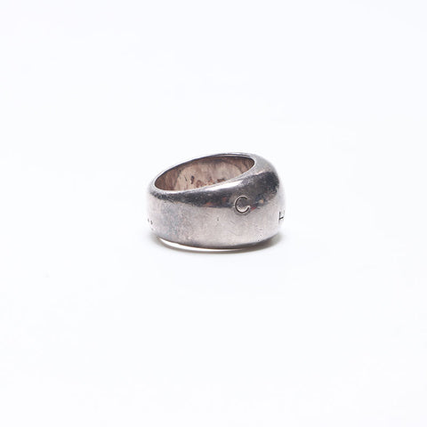 CHANEL Size 11 SIZE 51 Logo motif Ring Silver WS14574