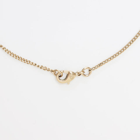CHANEL 12A 2012 COCO Mark Rhinestone Pearl Necklace gold WS14579