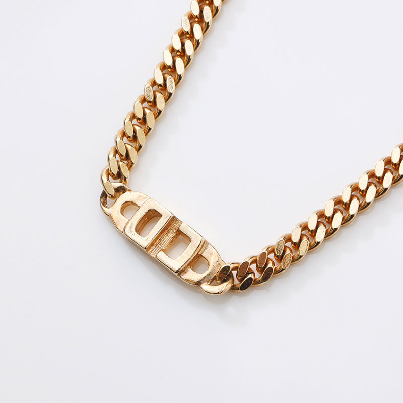 Christian Dior CD Logo gold necklace ② Christian Dior CD Logo Necklace Gold-colour | eBay
