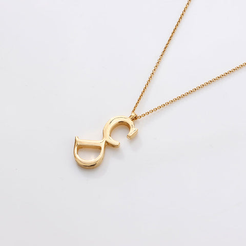 Christian Dior CD logo Necklace gold WS14581