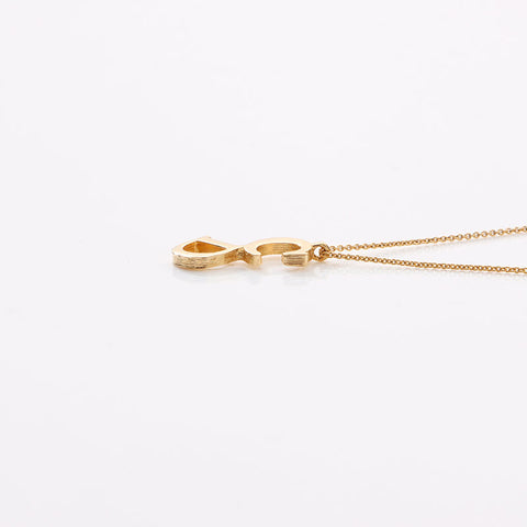 Christian Dior CD logo Necklace gold WS14581