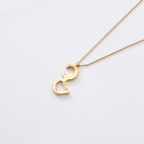 Christian Dior CD logo Necklace gold WS14581