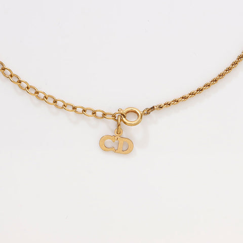 Christian Dior CD logo Necklace gold WS14584