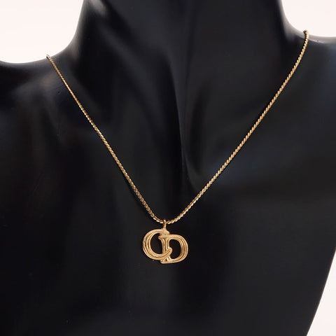 Christian Dior CD logo Necklace gold WS14585
