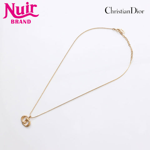 Christian Dior CD logo Necklace gold WS14585