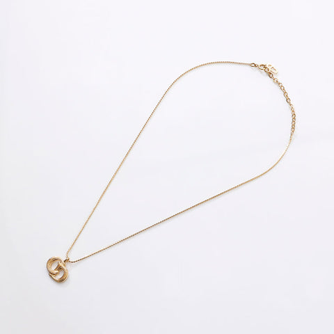 Christian Dior CD logo Necklace gold WS14585