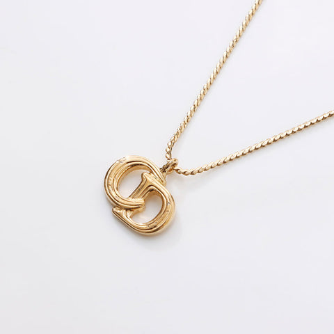 Christian Dior CD logo Necklace gold WS14585