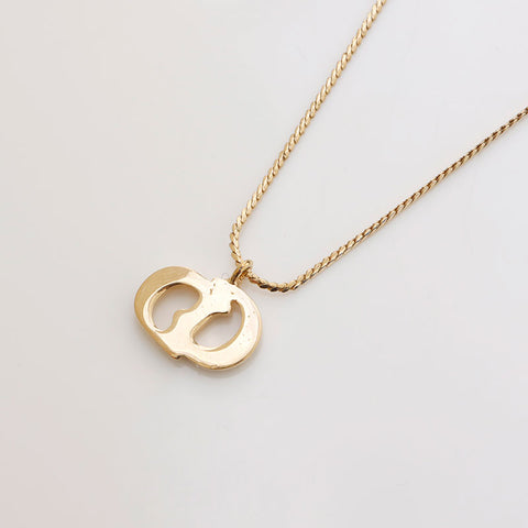 Christian Dior CD logo Necklace gold WS14585