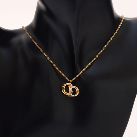 Christian Dior CD logo Necklace gold WS14586