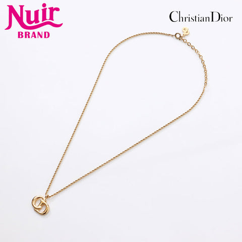 Christian Dior CD logo Necklace gold WS14586