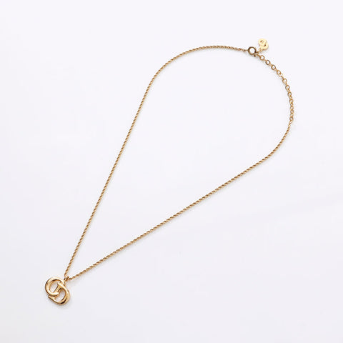 Christian Dior CD logo Necklace gold WS14586