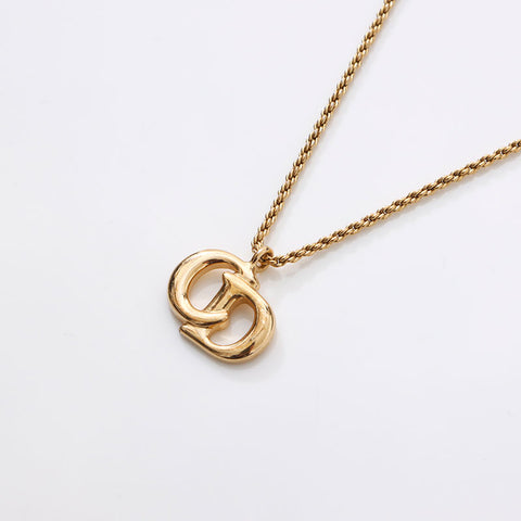 Christian Dior CD logo Necklace gold WS14586